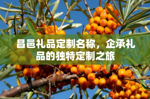昌邑礼品定制名称，企承礼品的独特定制之旅