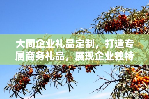 大同企业礼品定制，打造专属商务礼品，展现企业独特风采