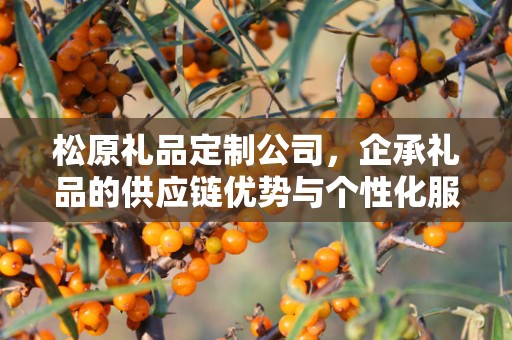 松原礼品定制公司，企承礼品的供应链优势与个性化服务