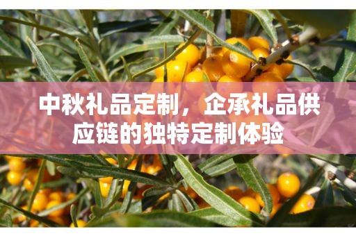 中秋礼品定制，企承礼品供应链的独特定制体验