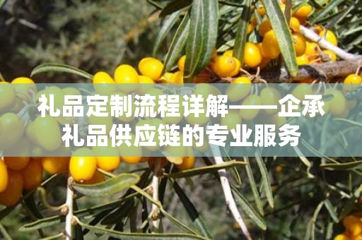 礼品定制流程详解——企承礼品供应链的专业服务
